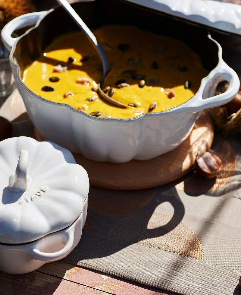 Staub Enameled Cast Iron 3.5-Qt Pumpkin Dutch Oven