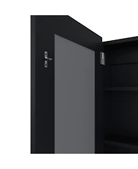 Kiana Medicine Cabinet, 1 Door, 3 Shelves, 25.70" H, Mirror, Black Wengue