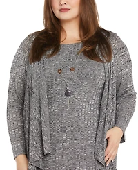 R & M Richards Plus 2-Pc. Necklace Jacket Dress