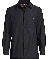 Lands' End Men's Lined Waffle Shirt Jacket
