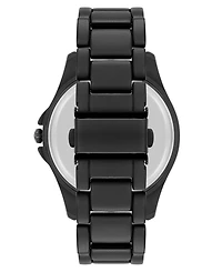 Steve Madden Men's Detailed Champagne and Black Alloy Metal Watch, 45mm