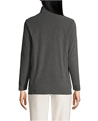 Lands' End Women's Thermacheck 100 Fleece Quarter Zip Pullover Top