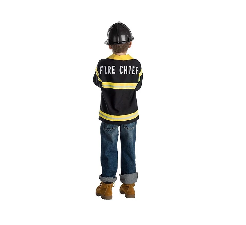 Dress Up America Fire Fighter Role-Play Set Black - Kids Boys & Girls