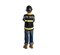 Dress Up America Fire Fighter Role-Play Set Black - Kids Boys & Girls