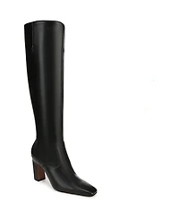 Franco Sarto Women's Bowman Wide Calf Square Toe Knee High Dress Boots