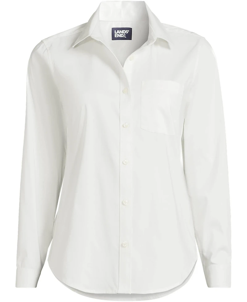 Lands' End Plus Size Cooling Button Front Shirt