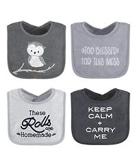 The Peanutshell Baby Girls Unisex Terry Bibs, 16 Pack for Feeding, Teething, or Drooling, Neutrals Theme