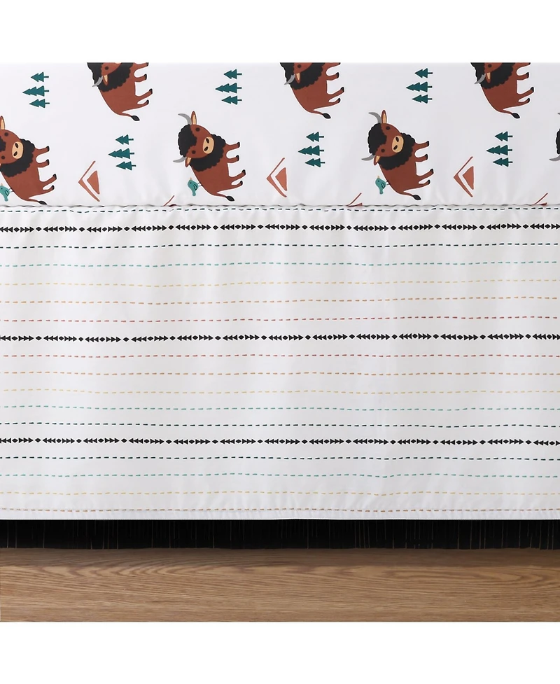 The Peanutshell Western Woods Cotton Crib Bedding Set for Baby Boys, 4 Pieces