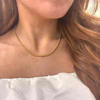 The Lovery Gold Ball Bead Chain Necklace 14K Gold