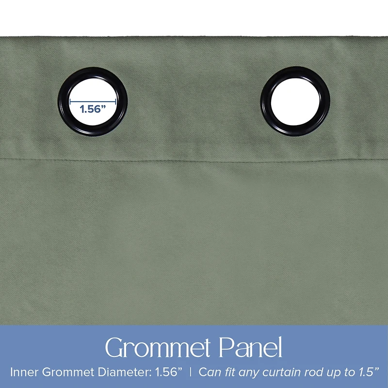 Soft Cotton Feel Twill Polyester Blackout Grommet Pair (2 panels