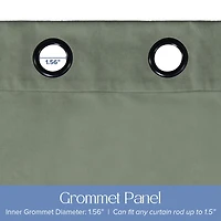 Soft Cotton Feel Twill Polyester Blackout Grommet Pair (2 panels
