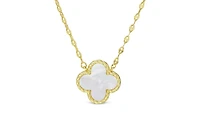 Lily Nily Girls Mother of Pearl Clover Necklace