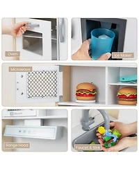 Hongge Wooden Pretend Play Kitchen Set for Toddlers