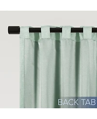 Chenille Solid Room Darkening Back Tab Curtain Panel
