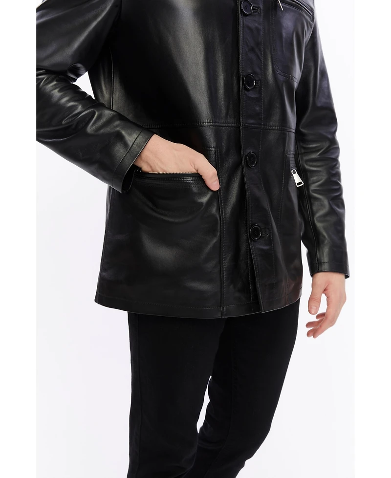 Furniq Uk Men's Genuine Leather Jacket