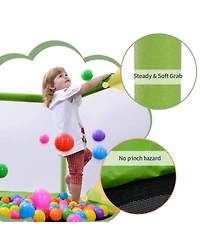 Slickblue 55" Toddlers Trampoline with Safety Enclosure Net & Balls