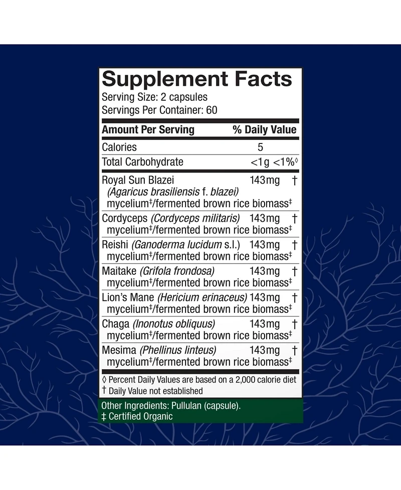 Host Defense Stamets 7 - 7 Species Blend - Mushroom Supplement for Immune Support
