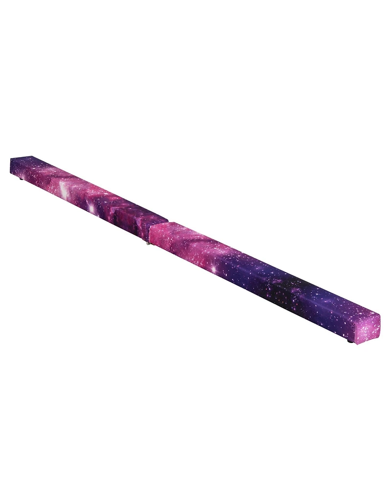 Hongge 7 Feet Folding Portable Floor Balance Beam with Handles for Gymnasts