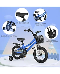 Hongge 14 Inch Kids Bike with 2 Training Wheels for 3-5 Years Old