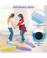 Hongge Colorful Kids Wavy Balance Beam with Textured Surface and Non-slip Foot Pads