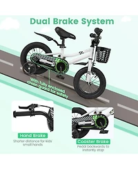 Hongge 12 Inch Kids Bike Children Bicycle with Training Wheels for 3-4 Years Old