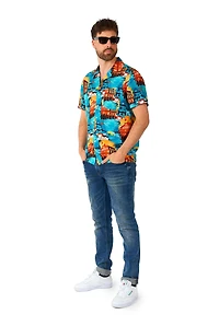OppoSuits Men's Official It Hawaii Shirt - Halloween Themed Party Short Sleeve Multicolor