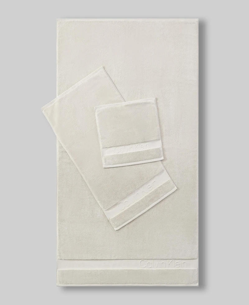 Calvin Klein Iconic Cotton Terry 3 Piece Bath Towel Set