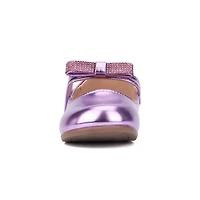 Olivia Miller Big Girls Crystal Clear Maryjane Flats