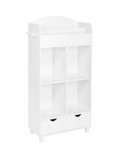 RiverRidge Home Book Nook Collection Kids Cubby Storage Cabinet with Bookrack