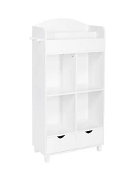 RiverRidge Home Book Nook Collection Kids Cubby Storage Cabinet with Bookrack