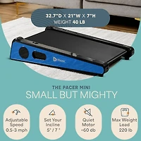 LifePro 30in Portable Under Desk Mini Treadmill – Compact Walking Pad, Max 3 Mph, 220Lbs Capacity