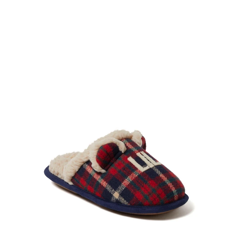 Dearfoams Kids Lil Bear Plaid Scuff House Slipper