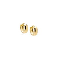 Wide Solid Cartilage Huggie Earring 14K