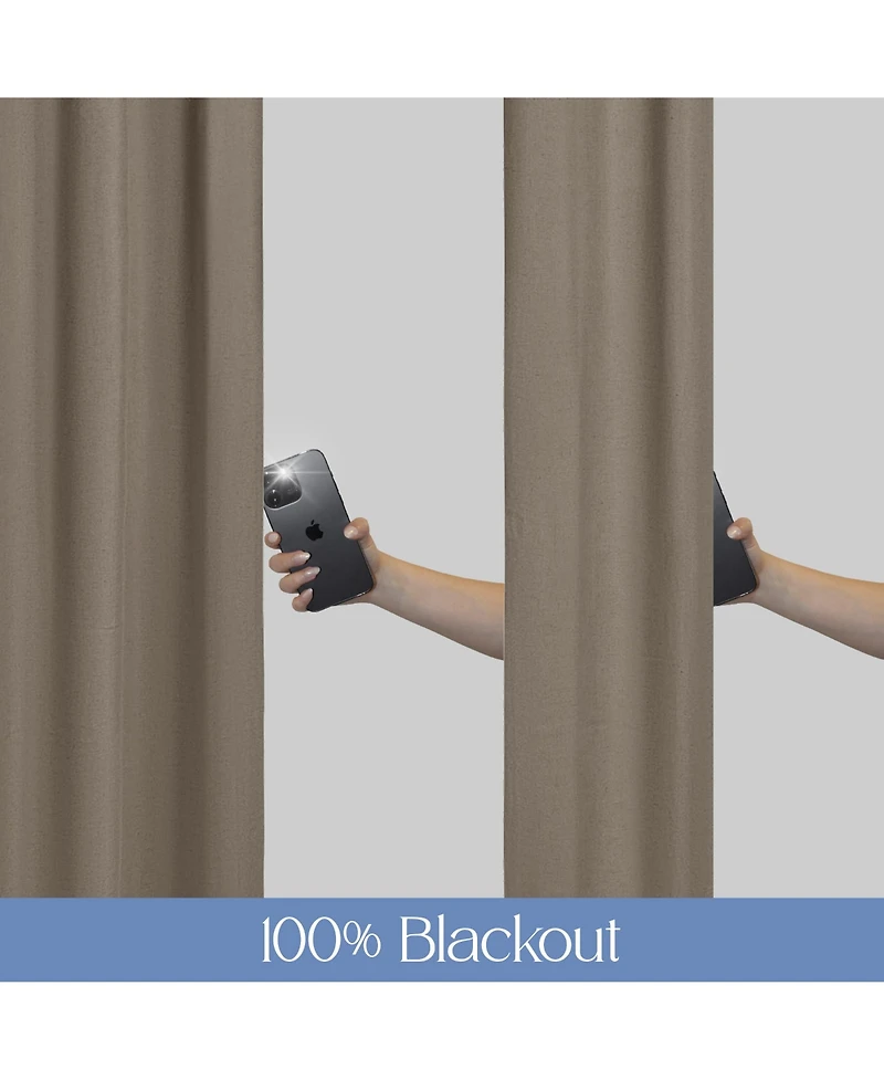 Linen Slub Blackout Grommet Pair (2 Panels
