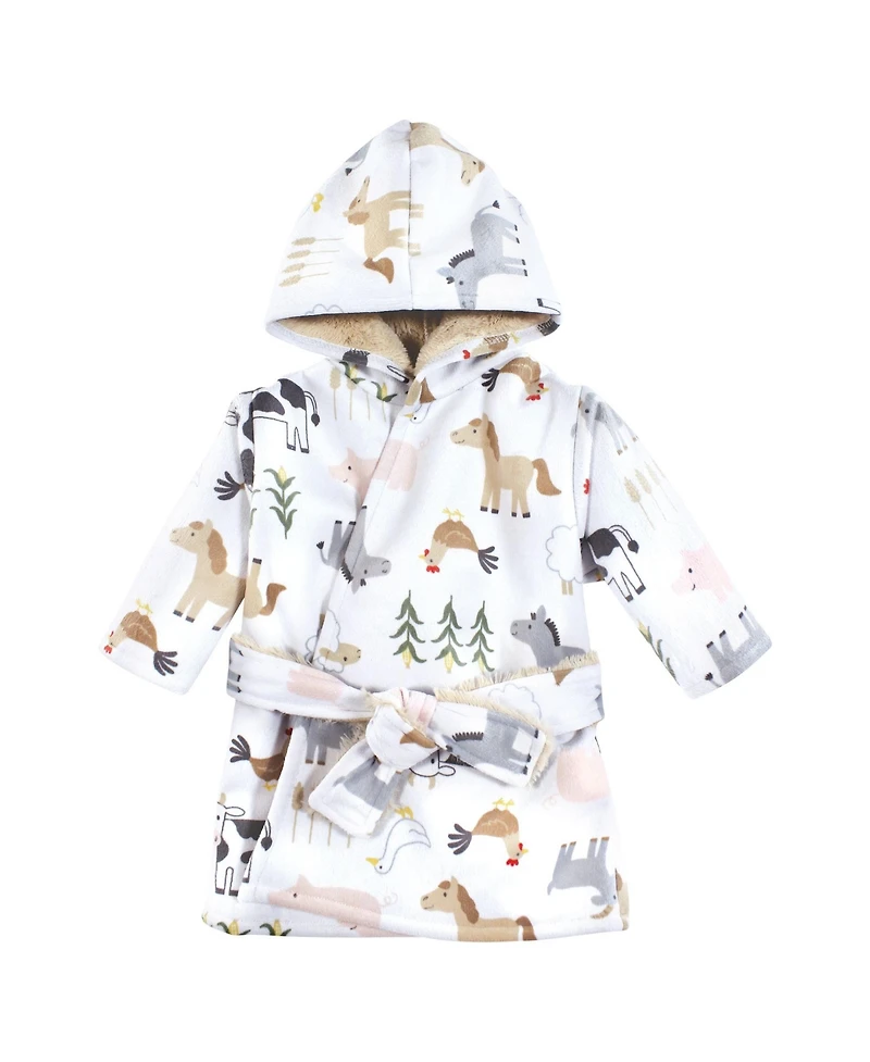 Hudson Baby Baby Boys Hudson Ultra-Soft Mink-Feel Poolside & Beach Cover-Up Robe with Cozy Faux Fur Interior