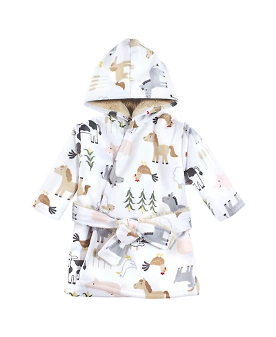 Hudson Baby Baby Boys Hudson Ultra-Soft Mink-Feel Poolside & Beach Cover-Up Robe with Cozy Faux Fur Interior