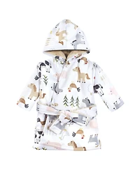 Hudson Baby Baby Boys Hudson Ultra-Soft Mink-Feel Poolside & Beach Cover-Up Robe with Cozy Faux Fur Interior