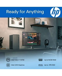 Hp Envy Daily Tower Desktop Intel Core i7 14700 8GB Ram Intel Uhd Graphics 512GB Ssd Storage Windows 11 Home - Black