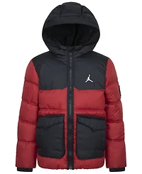 Jordan Big Boys Printed Full-Zip Hooded Puffer Jacket