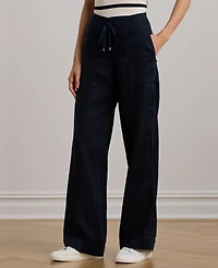 Lauren Ralph Wide-Leg 100% Linen Pants