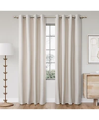 Textured Blackout Grommet Curtains Pair(2 panels