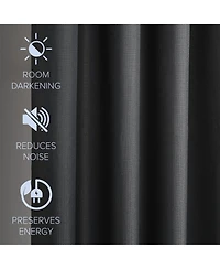 Textured Blackout Grommet Curtains Pair(2 panels