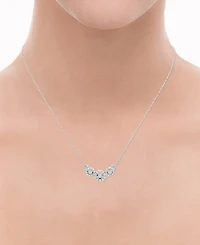 Diamond Triple Halo 18" Statement Necklace (1/2 ct. t.w.) in 14k White Gold