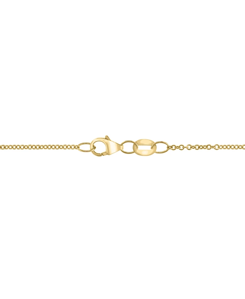 Effy London Blue Topaz (2-1/3 ct. t.w.) & Diamond Accent Flower 18" Pendant Necklace in 14k Yellow Gold (Also in Citrine)