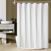 Awesome Home Cotton Blend Soft Waffle Weave Shower Curtain, 72"X96"