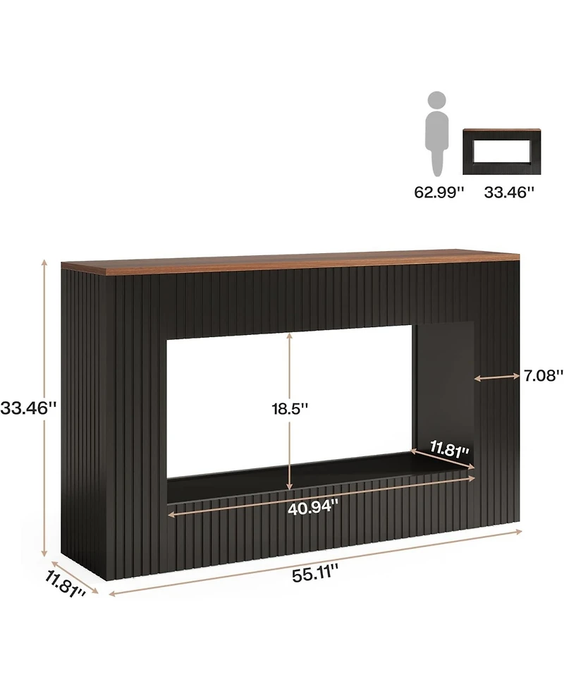 Tribesigns Modern Console Table, 55-Inch Wood Entryway Table with Storage, Narrow Long Sofa Table Behind Couch Table for Living Room, Foyer, Hallway