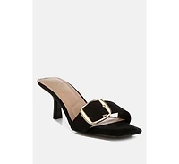 Acacia Buckle Strap Slip On Sandals