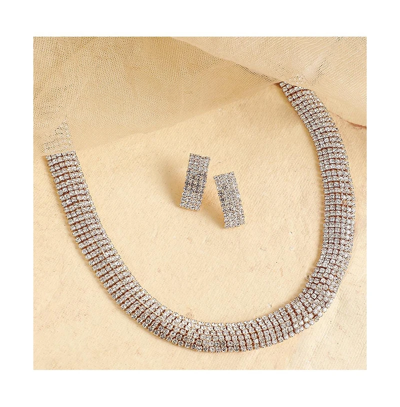 Sohi Women's Ribbed Jewellery Set