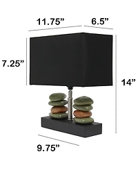 Lalia Home 14" Contemporary Tranquil Stone Table Lamp