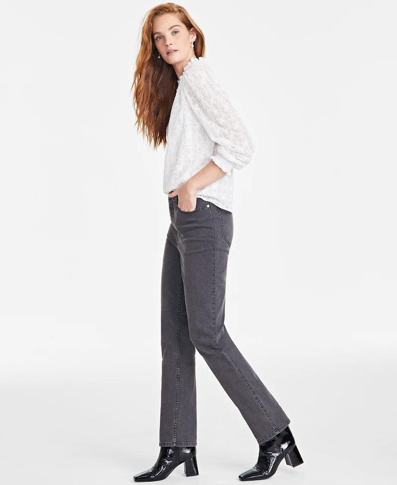 On 34th Women's High Rise Straight-Leg Jeans, Regular and Short, Created for Macy's